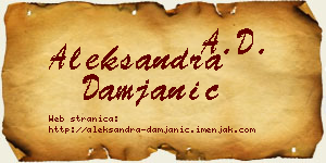Aleksandra Damjanić vizit kartica
